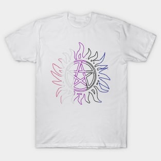 Genderfluid Pride Flag Anti-Possession Symbol T-Shirt